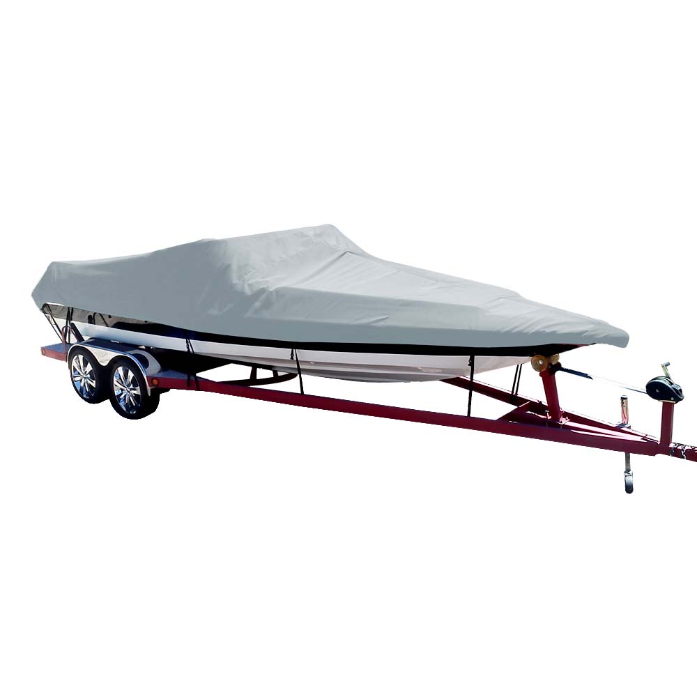 Carver Poly-Flex II Styled-to-Fit Boat Cover f/19.5 Sterndrive Ski Boats with Low Profile Windshield - Grey [74119F-10]