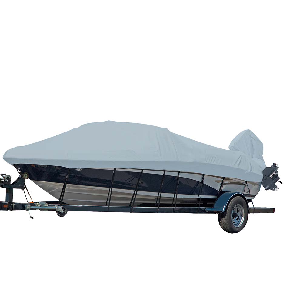 Carver Sun-DURA Styled-to-Fit Boat Cover f/24.5 V-Hull Runabout Boats w/Windshield  Hand/Bow Rails - Grey [77024S-11]