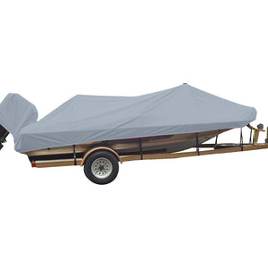 Carver Sun-DURA Styled-to-Fit Boat Cover f/18.5 Wide Style Bass Boats - Grey [77218S-11]