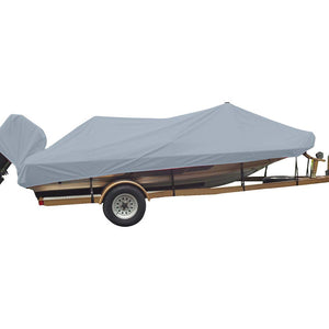 Carver Poly-Flex II Styled-to-Fit Boat Cover f/18.5 Angled Transom Bass Boats - Grey [77918F-10]