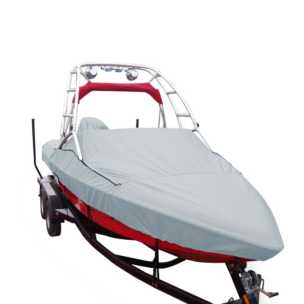 Carver Sun-DURA Specialty Boat Cover f/21.5 Sterndrive V-Hull Runabouts w/Tower - Grey [97121S-11]