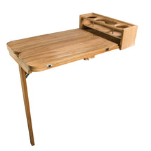 Load image into Gallery viewer, Whitecap Cockpit Table w/Folding Leaves  4 Cupholders - Teak [61392C]
