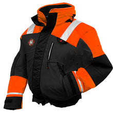 Load image into Gallery viewer, First Watch AB-1100 Flotation Bomber Jacket - Hi-Vis Orange/Black - Small [AB-1100-OB-S]
