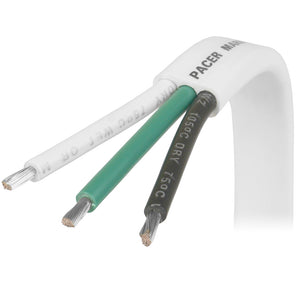 Pacer 16/3 AWG Triplex Cable - Black/Green/White - 1,000 [W16/3-1000]