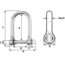 Load image into Gallery viewer, Wichard Self-Locking Large Opening Shackle - 6mm Diameter - 1/4&quot; [01263]

