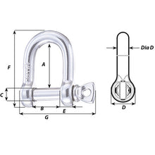 Load image into Gallery viewer, Wichard HR D Shackle - 14mm Diameter - 35/64&quot; [11207]
