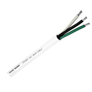 Pacer Round 3 Conductor Cable - 250 - 10/3 AWG - Black, Green  White [WR10/3-250]