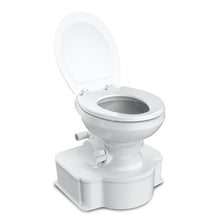 Load image into Gallery viewer, Dometic White M65 Marine Gravity Toilet - Elongated Seat Size w/Foot Pedal [312500001]
