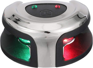 Attwood LightArmor Deck Mount LED Navigation Light 2NM Stainless Steel Bi-Color