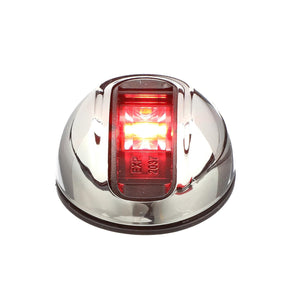 Attwood LightArmor Round LED Navigation Light 2NM Stainless Steel Red