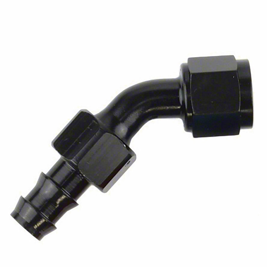 -4AN X 45  BLK PUSH-ON HOSE END
