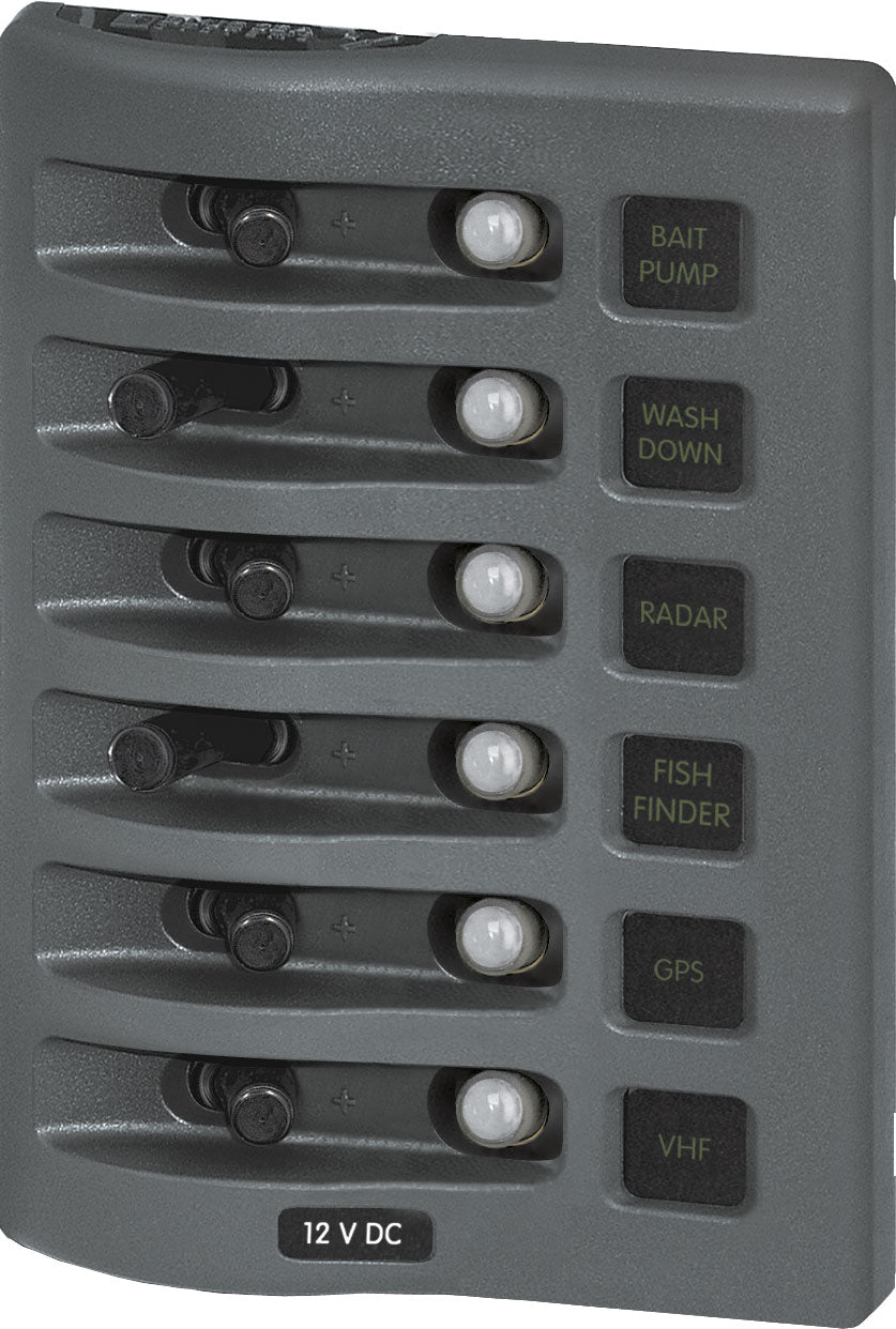 PANEL WD 12VDC CLB 6POS GRAY