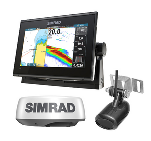 SIMRAD GO9 XSE COMBO W/TRANSOM MOUNT TRANSDUCER 83/200 KHZ & HALO20 PACKAGE