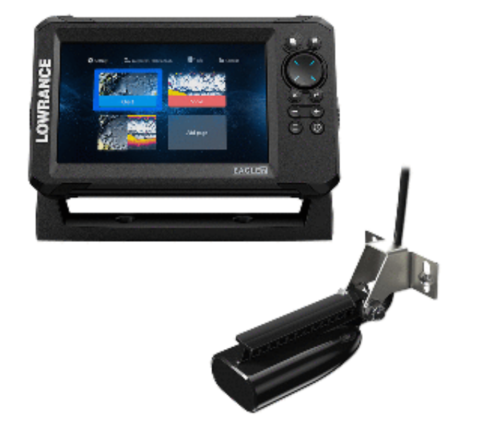 LOWRANCE EAGLE 7 W/SPLITSHOT TRANSDUCER & DISCOVER ONBOARD CHART