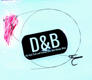 D&B Tournament Pro Series King Mackerel/stinger rig w/ pink & white duster