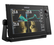 Load image into Gallery viewer, New Simrad NSS12 evo3 S Multifunction Display with US C-MAP Charts.  New enhanced processer that allows for quicker response and allows to preform multiple task ar once faster. Allows for up to six panels.Great for yachts, center consoles, skiffs, flats boats, bay boats, sport fishes, pontoons, runabouts, and deck boats.
