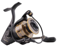 Load image into Gallery viewer, PENN Battle® III 3000 Spinning Reel is the ideal reel for beginning and pro anglers while being at an affordable. Great for spainish mackerel, snook, trout, red fish, whiting, permit, pompano, blue fish, salmon, and more. Great for freshwater, saltwater, flats, bridges, docks, boats, piers, jetties, inshore, nearshore and more. Great for casting lures for hours without getting tired.
