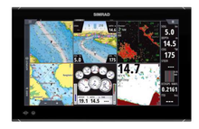 Load image into Gallery viewer, SIMRAD NSO evo3 19&quot; Multifunction Display abilit to show case six pannels at once allows for optimal control when navigating or fishing. The different view on your charts allow for precise navigation. While, being assisted by radar and echo to allow for accurate depth reading.  And the ability to monitor all your gauges right at the touch of your fingers.
