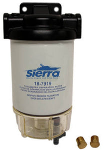 SIERRA 18-7932-1 AquaVue Bowl Aluminum Fuel Filter/Water Separator, 10 Micron