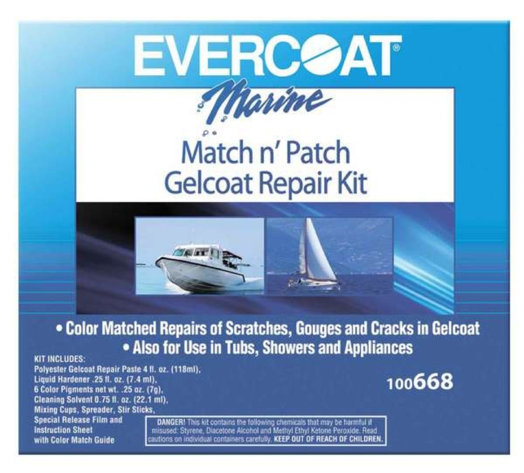 EVERCOAT 100668 Match n' Patch Gelcoat Repair Kit