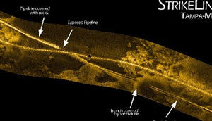 Strikelines Gulfstream Pipeline with Side Scan Imagery