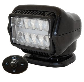 GOLIGHT LED STRYKER SEARCHLIGHT W/WIRED DASH REMOTE - PERMANENT MOUNT - BLACK