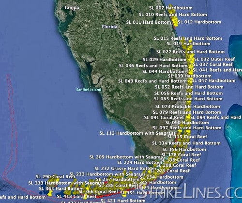 StrikeLines South Florida and Keys Reefs and Hardbottom