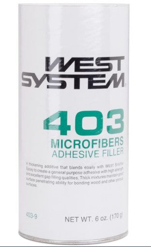 WEST SYSTEM #403 Microfibers Adhesive Filler, 6 oz.