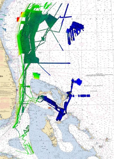 StrikeLines 3D Florida East Deep Drop Reefs for Simrad Lowrance B&G Mercury Vessel View | SL3DEDDRNAV