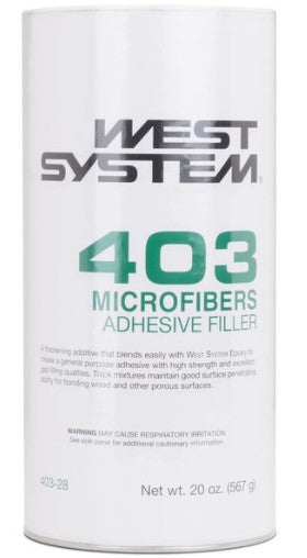 WEST SYSTEM #403 Microfibers Adhesive Filler, 20 oz.
